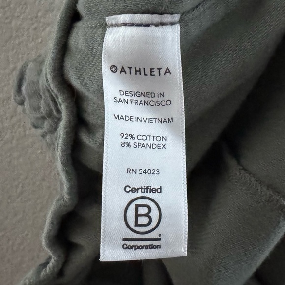 Athleta Farallon Short Bermuda Cotton Camo Olive Green Casual Lounge Travel 0 - Picture 9 of 10